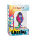 Анальная пробка силиконовая CalExotics Cheeky Tie-Dye Plug, разноцветная, Medium