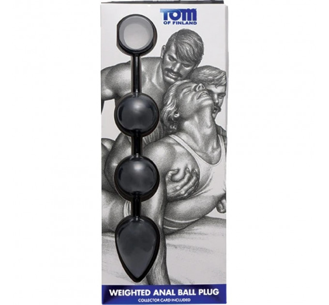 Анальні кульки Tom of Finland обважнені, чорні