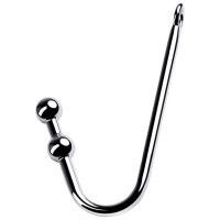 Анальный крюк с двумя шариками Runye металлический