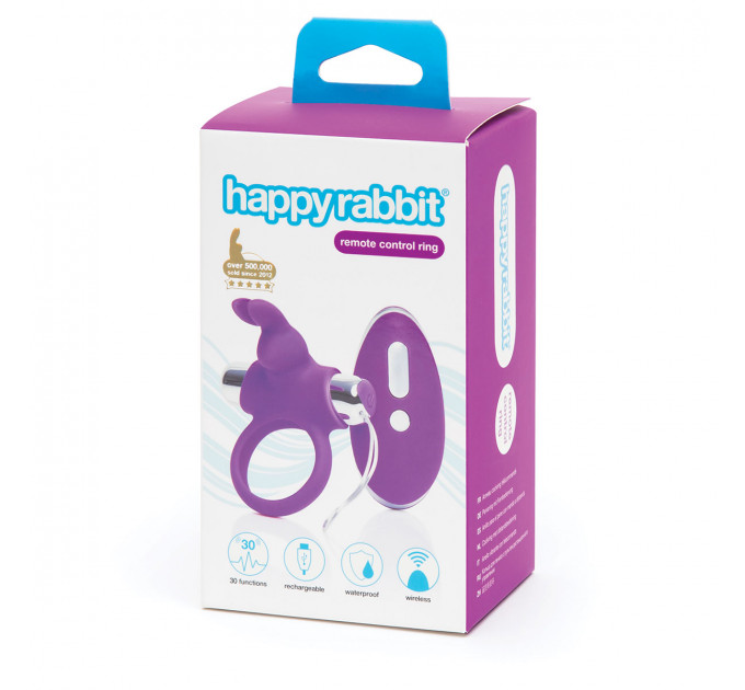 Эрекционное кольцо с вибрацией Happy Rabbit Remote Control Cock Ring