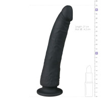 Фалоімітатор реалістичний на присосці Easytoys чорний, 21 х 3.4 см
