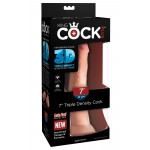 Фаллоимитатор реалистичный на присоске King Cock, бежевый