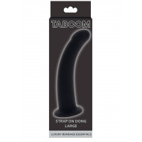 Фаллоимитатор страпон Taboom Strap-On Dong Large черного цвета, 16 см х 3.8 см
