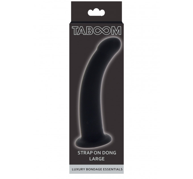Фалоімітатор страпон Taboom Strap-On Dong Large чорного кольору, 16 см х 3.8 см