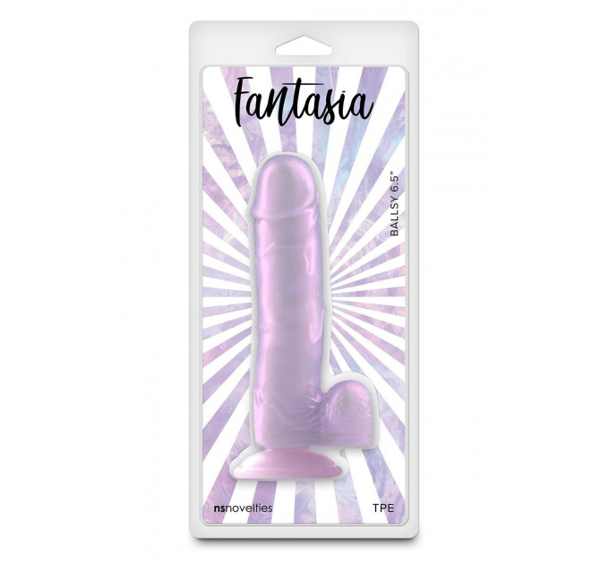 Фалоимитатор на присоске NS Novelties Fantasia Ballsy фиолетовый, 18.2 см
