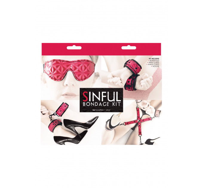 Комплект для зв'язування NS Novelties SINFUL BONDAGE KIT PINK