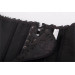 Корсет с цветочным принтом Star Night Corset Top с крючками и шнуровкой, черный, XS (без коробки)