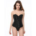 Корсет с цветочным принтом Star Night Corset Top с крючками и шнуровкой, черный, XS (без коробки)