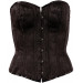 Корсет с жаккардовым узором Cottelli Collection черный, XXL