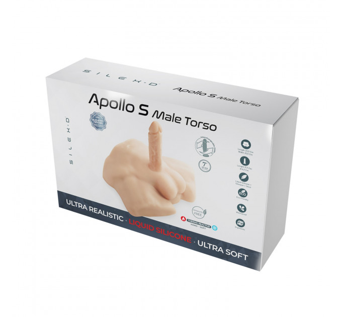Мастурбатор реалістичний Silexd Apollo S Male Torso у вигляді чоловічого торсу, тілесний