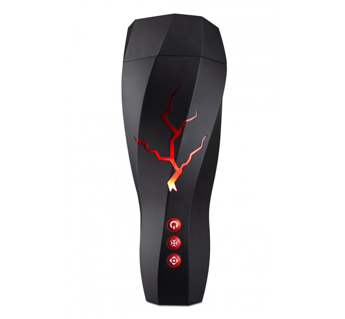 Мастурбатор с вакуумным эффектом Blush M For Men Storm в черной колбе