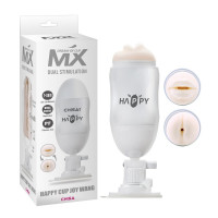 Мастурбатор в колбе регулируемый двусторонний CHISA MX Happy Cup Joy Wang с вибрацией
