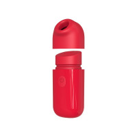 Мини вибратор Chisa 69 ECSTASY Marker Pen с вакуумной стимуляцией клитора, красный