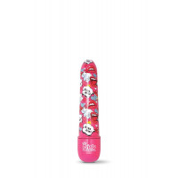 Мини-вибратор Global Novelties Prints Charming Pop Tease с ярким принтом, разноцветный