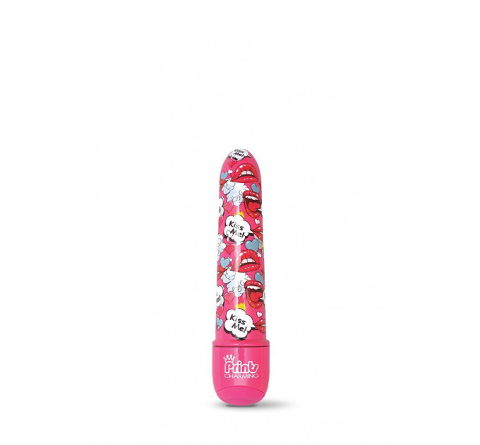 Мини-вибратор Global Novelties Prints Charming Pop Tease с ярким принтом, разноцветный