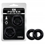 Набор эрекционных колец Chisa GK Power OVER SIZED, черные