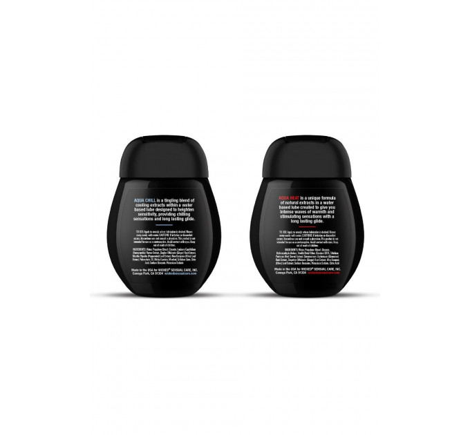 Набір лубрикантів Wicked Sensual Care Sensation Kit охолодження та розігрів, 45+45 мл