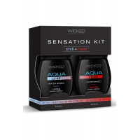 Набір лубрикантів Wicked Sensual Care Sensation Kit охолодження та розігрів, 45+45 мл