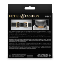Ошейник с золотистой фурнитурой NS Novelties Fetish & Fashion, черный