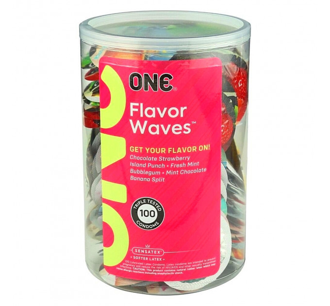 Набор презервативов 5шт оральный One FlavorWaves жевательная резинка ( Цена за 5 шт)
