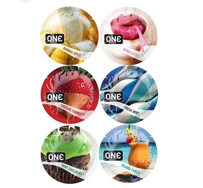 Набор презервативов 5шт оральный One FlavorWaves жевательная резинка ( Цена за 5 шт)