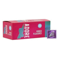 Презерватив суперпрочный Pasante Adore Ribbed Pleasure 52 мм (цена за 1 шт.)