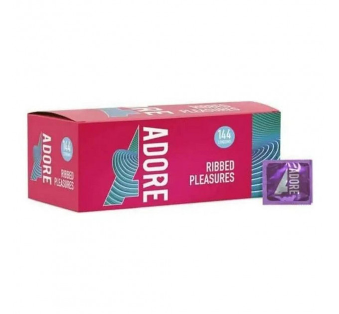 Презерватив суперпрочный Pasante Adore Ribbed Pleasure 52 мм (цена за 1 шт.)