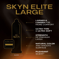 Презервативы безлатексные SKYN Elite Large большого размера (цена за 5 шт.)