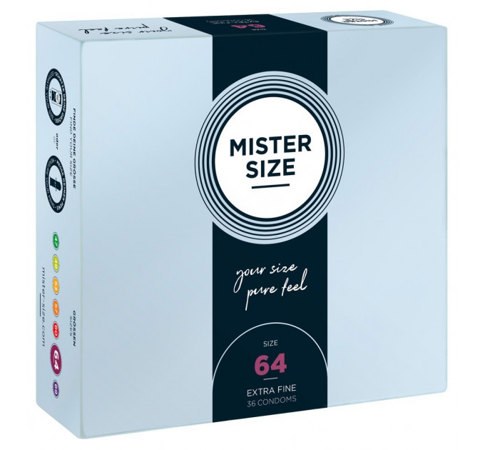 Презервативи ультатонкі латексні Mister Size 64 мм (ціна за упаковку 36 шт.)