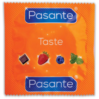 Презервативы оральные с разными вкусами Pasante Taste разноцветные (цена за упаковку, 12 шт)