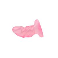 Рифлена анальна пробка Chisa Hi-Rubber Raging Mini Plug, рожева
