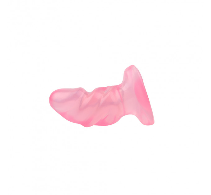 Рифлена анальна пробка Chisa Hi-Rubber Raging Mini Plug Pink