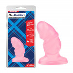 Рифлена анальна пробка Chisa Hi-Rubber Raging Mini Plug Pink