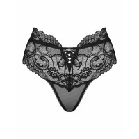 Трусики кружевные Obsessive Elizenes L\XL Black
