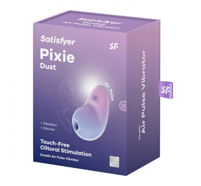 Вакуумный стимулятор клитора Satisfyer Pixie Dust, фиолетово-розовый