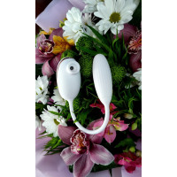 Вакуумный стимулятор с виброяйцом High End Suction Love Egg WHITE