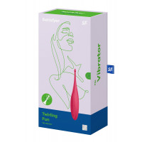 Вибратор для целенаправленной стимуляции Satisfyer Twirling Fun с гибкой шейкой, красный