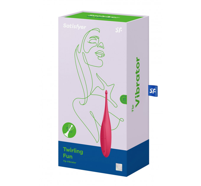 Вібратор для цілеспрямованої стимуляції Satisfyer Twirling Fun з гнучкою шийкою, червоний