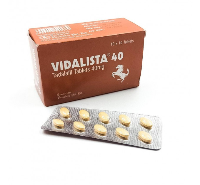 Возбуждающие таблетки Vidalista 40 для мужчин (цена за 1 блистер, 10 табл.)