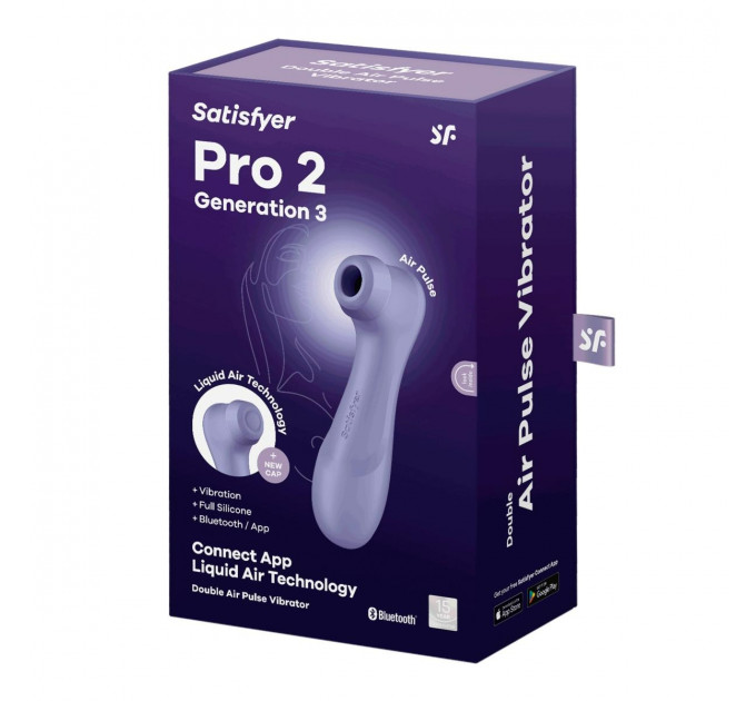 Вибратор клиторальный вакуумный SATISFYER PRO 2 поколения 3 С BLUETOOTH сиреневый