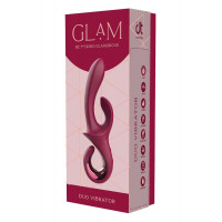 Вибратор-кролик Dreamtoys Glam Duo Vibrator с ручкой крючком, 22.7 х 4.2 см
