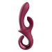 Вибратор-кролик Dreamtoys Glam Duo Vibrator с ручкой крючком, 22.7 х 4.2 см