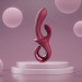Вибратор-кролик Dreamtoys Glam Duo Vibrator с ручкой крючком, 22.7 х 4.2 см