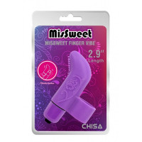 Вібратор для клітора на палець Chisa Mis Sweet Finger Vibe з рельєфом, фіолетовий