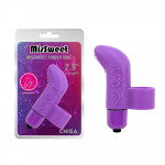 Вібратор для клітора на палець Chisa Mis Sweet Finger Vibe з рельєфом, фіолетовий
