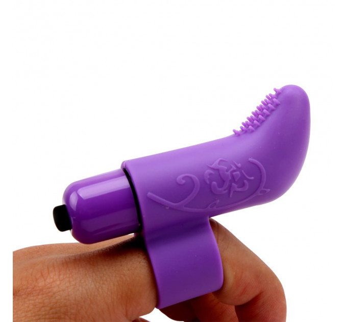 Вібратор для клітора на палець Chisa Mis Sweet Finger Vibe з рельєфом, фіолетовий