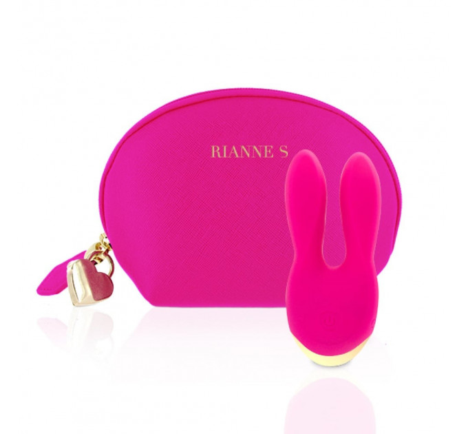 Вибратор с ушками для клитора Rianne S Bunny Bliss в сумочке, розовый