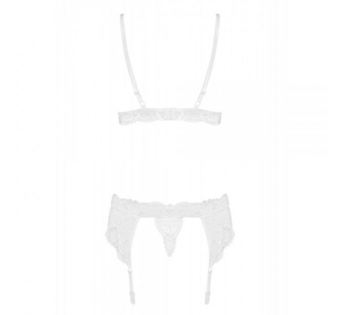 Комплект Obsessive 810-SEG-2 3 pcs set white L/XL