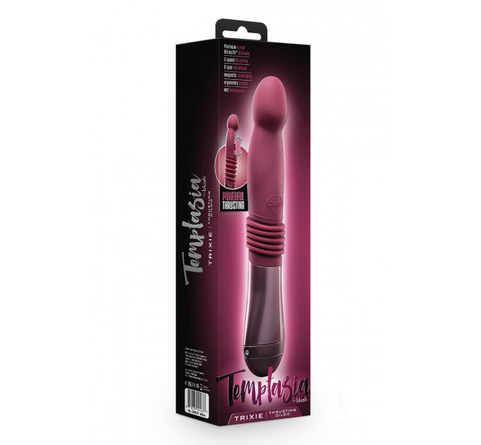 ВибраторTEMPTASIA TRIXIE THRUSTING DILDO WINE