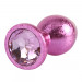 Анальна пробка рожева поталь CHISA MATRIX MONT з рожевим каменем, розмір M